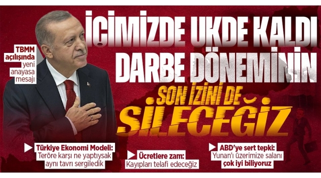 Cumhurbaşkanı Erdoğan'dan yeni ekonomi modeline yönelik açıklama 