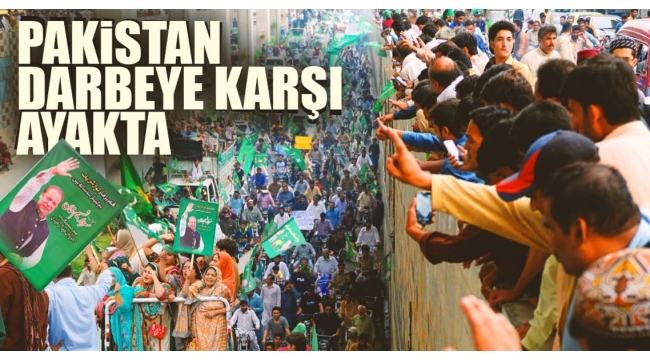 Pakistan'da Navaz Şerif'e destek gösterisi düzenledi