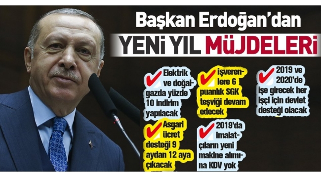 BaÅkan ErdoÄan'dan yeni yÄ±l mÃ¼jdesi