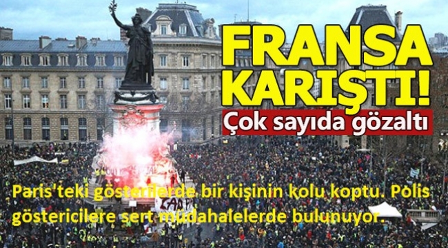 Fransa'da sarÄ± yelekliler yeniden sokaklara indi!