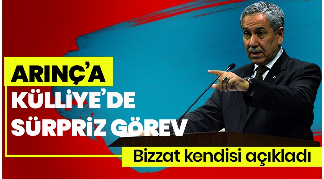 BÃ¼lent ArÄ±nÃ§ CumhurbaÅkanlÄ±ÄÄ± YÃ¼ksek Ä°stiÅare Kurulu Ã¼yesi olacak.