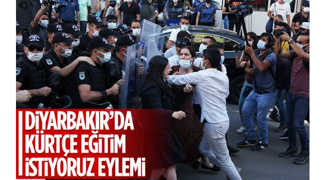 Diyarbakır'da Kürtçe eğitim isteyenlerle polis arasında arbede 