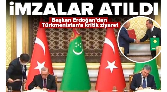 Son dakika: Türkmenistan'da tarihi gün: İmzalar atıldı! Başkan Erdoğan'dan önemli açıklamalar 