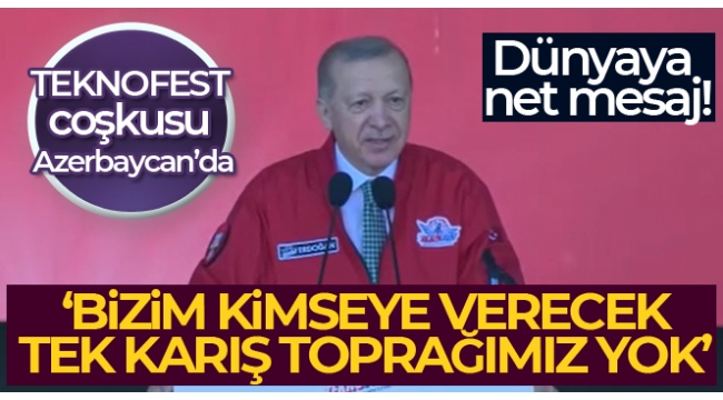 Akıncı'ya Erdoğan imzası! Bakü semalarında hilal ve yıldız! Teknofest'te nefesleri kesen gösteri 
