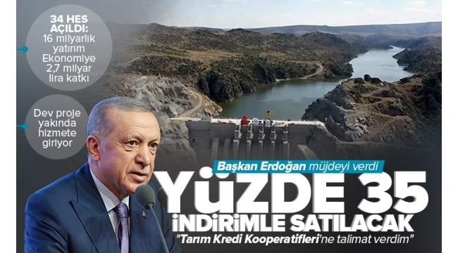 Son dakika: Başkan Erdoğan'dan 34 hidroelektrik santralinin açılışında önemli açıklamalar | Yüzde 35'lik indirim müjdesi 