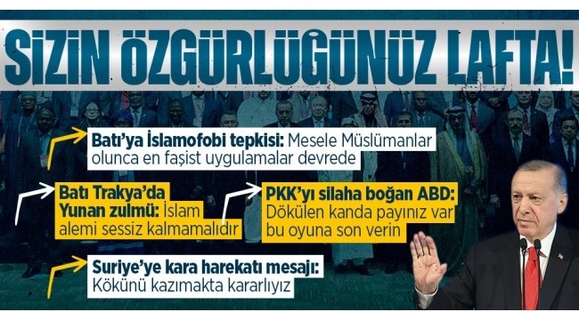 Başkan Erdoğan'dan İslam ülkelerine Yunanistan çağrısı! Daha fazla seyirci kalınamaz 