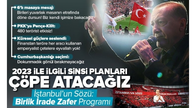Başkan Recep Tayyip Erdoğan: 2023 ile ilgili sinsi planları çöpe atacağız! 