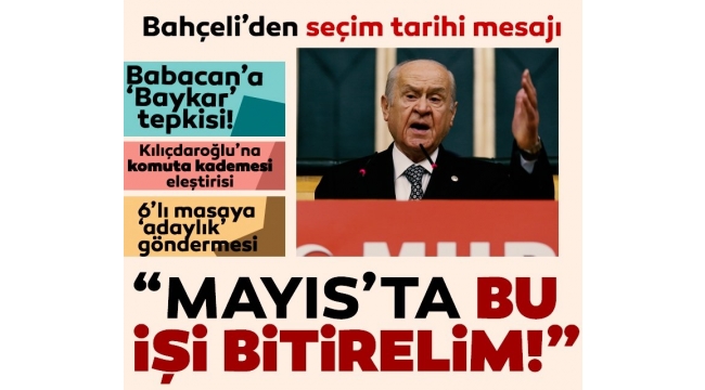 Son dakika: MHP Genel Başkanı Devlet Bahçeli'den grup toplantısında önemli açıklamalar! Seçim için muhalefete tarih verdi 