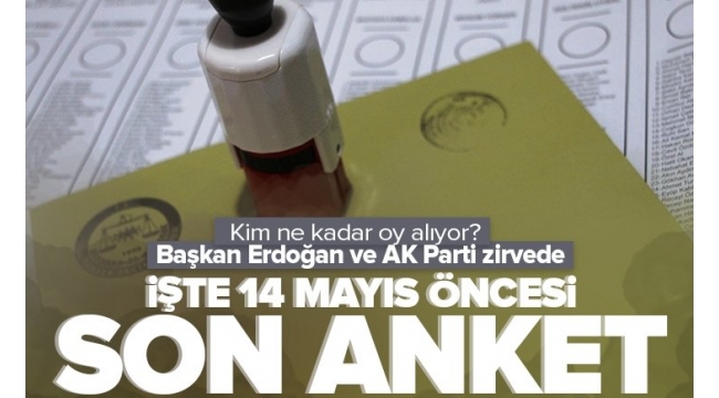 14 Mayıs öncesi son anket sonucu! Başkan Erdoğan ve AK Parti yine ilk sırada! Kim ne kadar oy alıyor? 