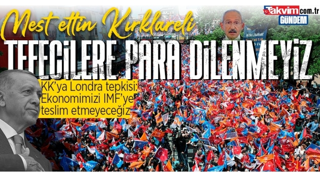 Kırklareli'de coşkulu kalabalık! Başkan Erdoğan: CHP'ye, PKK'ya, İP'e vatanımızı böldürtmeyeceğiz 