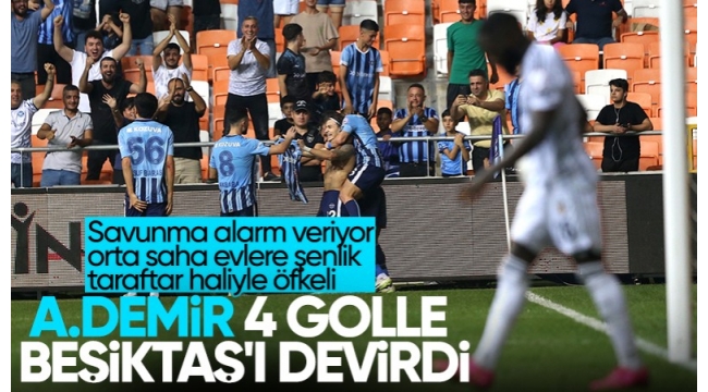 Beşiktaş, Süper Lig'in erteleme maçında Adana Demirspor'a deplasmanda 4-2 mağlup oldu. 