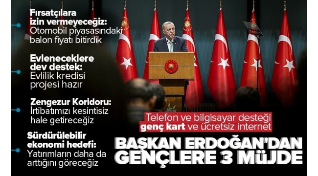 Kabine Toplantısı sona erdi! Başkan Erdoğan’dan gençlere vergisiz telefon müjdesi 