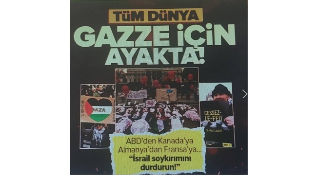 Dünya Gazze için ayakta! Beyaz Saray önünde 'Ölüm' protestosu.... 