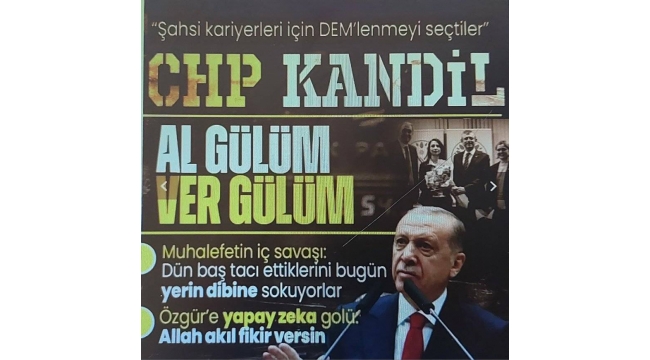 Cumhurbaşkanı Erdoğan'dan muhalefete tepki: Kandil'le al gülüm ver gülüm 