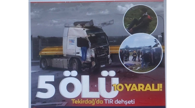 Katliam gibi kaza! Tekirdağ'da TIR yolcu Minübüsüne çarptı: 5 ölü 