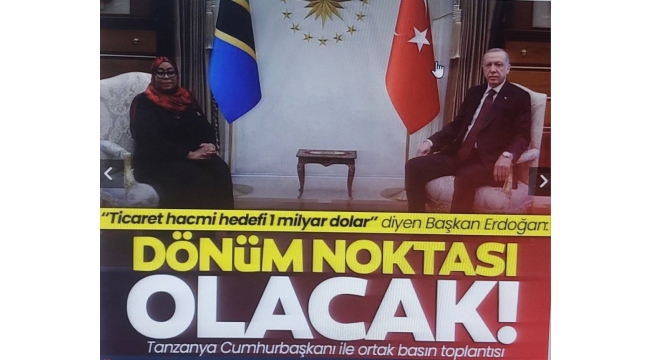 Tanzanya ile ticarette hedef 1 milyar dolar! Başkan Erdoğan'dan Batı'ya Gazze çağrısı: İran'a tek ses olanlar şimdi İsrail'e dur demeli 