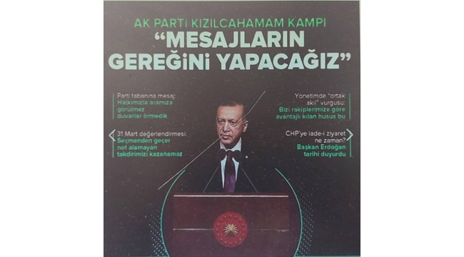 Cumhurbaşkanı Erdoğan: Milletimizin beklentisinin farkındayız 
