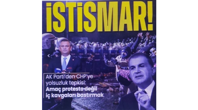 AK Parti'den CHP'nin sokak provokasyonuna tepki: Demokratik hakları istismar ediyorlar 