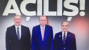 Başkan Erdoğan Azerbaycan'da havalimanı açılışını yaptı! Kurdeleyi Aliyev ile birlikte kesti. 