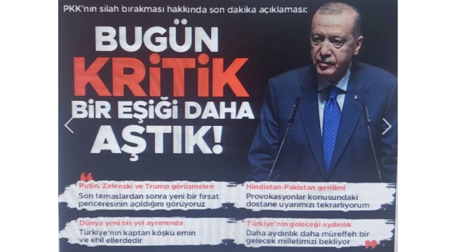 Başkan Erdoğan'dan Terörsüz Türkiye açıklaması: 