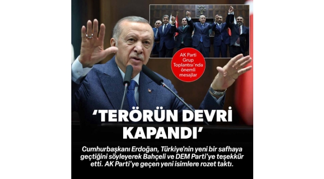 Cumhurbaşkanı Erdoğan: Terörsüz Türkiye'de yeni bir safhadayız 