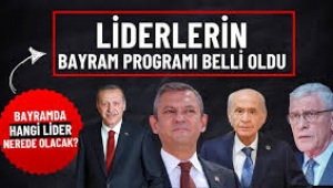 Kurban Bayramı'nda Cumhurbaşkanı Recep Tayyip Erdoğan ile siyasi parti genel başkanlarının programları belli oldu. 