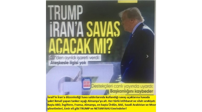 Trump İran’a savaş mı açacak? G7’den erken ayrıldı “Ateşkes için dönmüyorum” dedi 