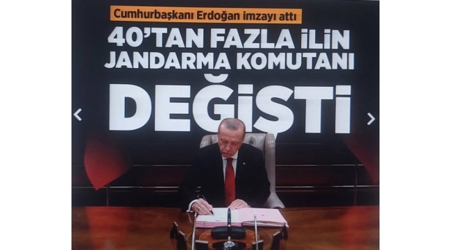 40'tan fazla ilde jandarma komutanı değişti! 
