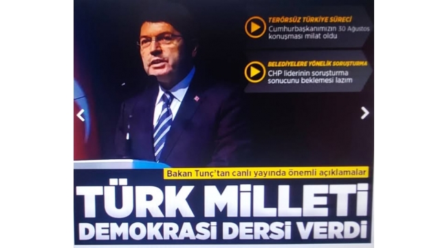 Adalet Bakanı Yılmaz Tunç'tan canlı yayında önemli açıklamalar! 'Türk milleti demokrasi dersi verdi' 