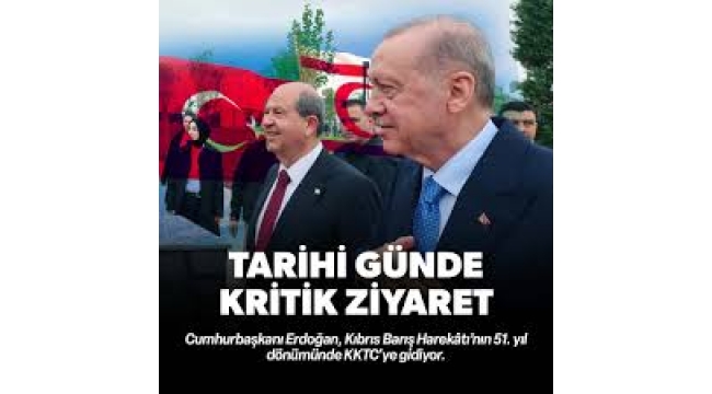 Başkan Erdoğan KKTC yolcusu: Çok sayıda projenin açılış kurdelesini kesecek. 