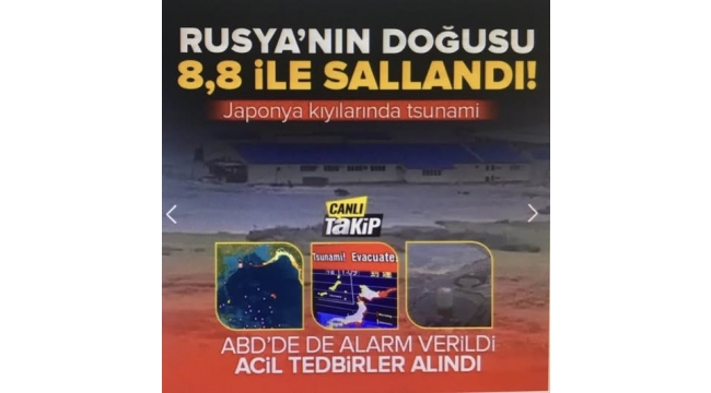 Son dakika... Rusya'da 8.8 büyüklüğünde deprem, Japonya'da tsunami! ABD'de tsunami alarmı 