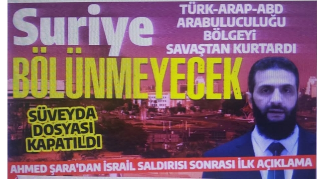 Suriye artık bölünen bir yer olmayacak! Ahmet Şara beklenen konuşmayı yaptı: Süveyda dosyası kapatıldı! 