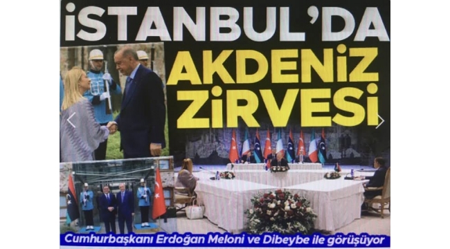 Türkiye - İtalya - Libya zirvesi | Cumhurbaşkanı Erdoğan, Meloni ve Dibeybe ile görüşüyor 