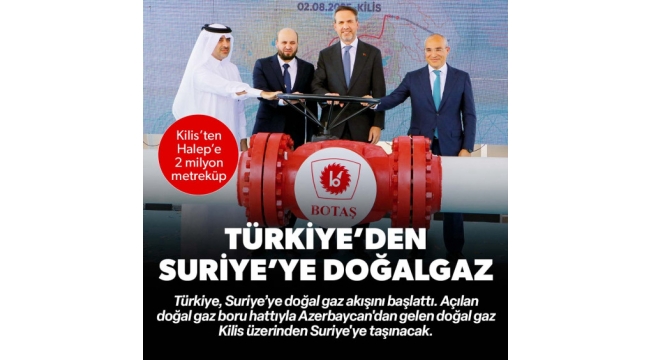 Vanalar açıldı Suriye'ye enerji akışı başladı! Enerji ve Tabii Kaynaklar Bakanı Alparslan Bayraktar: Suriye daha istikrarlı hale gelecek 